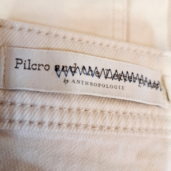Anthropologie Pilcro Slim Boyfriend Striped Mixed Media HI Rise Shorts - Picture 7 of 10